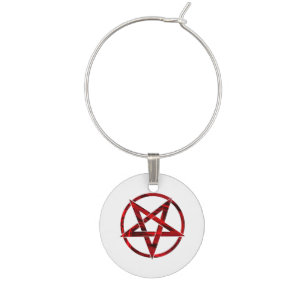 Red Devil Pentagram Wine Charm