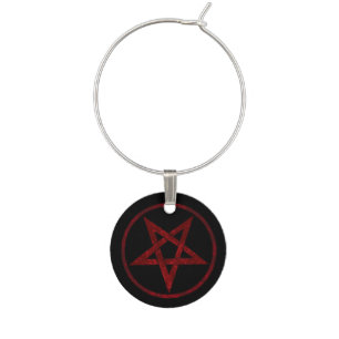 Red Devil Pentagram Wine Charm