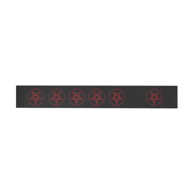 Red Devil Pentagram Wrap Around Address Label (Individual)