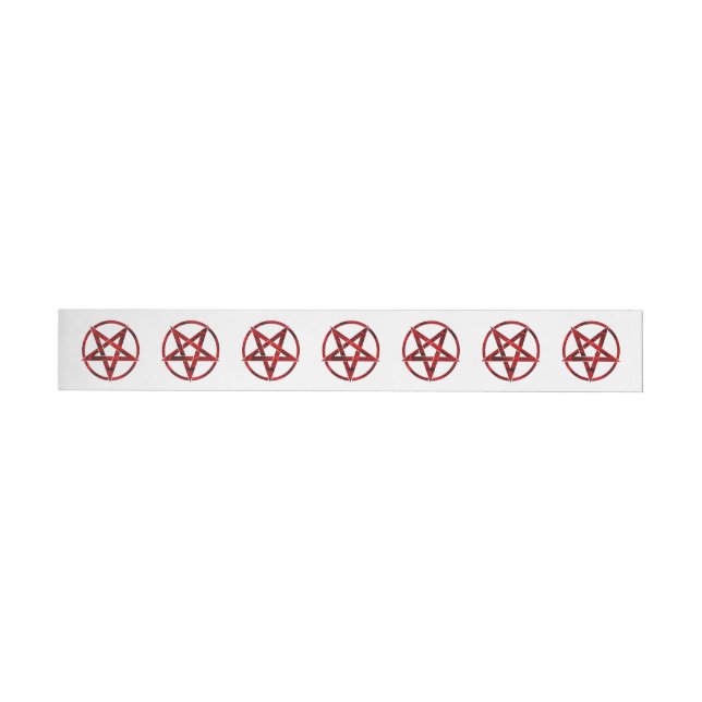 Red Devil Pentagram Wrap Around Label (Individual)