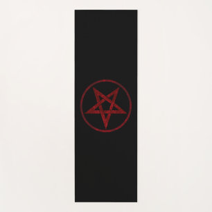 Red Devil Pentagram Yoga Mat