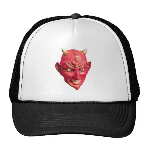 Red Devil Satan Demon Hell Horns Trucker Hat | Zazzle