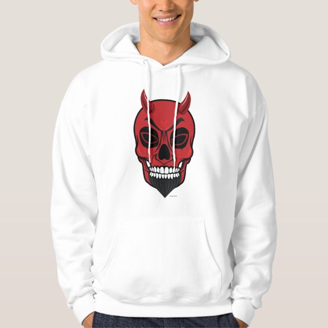 Red Devil Skull Skeleton Hoodie (Front)