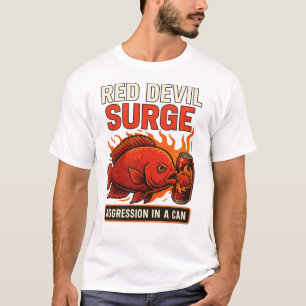 Red Devil Surge – Funny Cichlid Fish Energy Drink T-Shirt