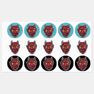 Red Devil Vintage Halloweenies  Kids' Labels