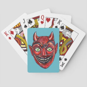 Red Devil Vintage Halloweenies  Poker Cards