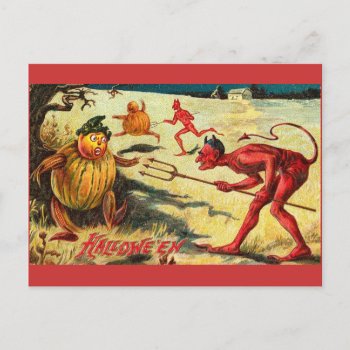 Red Devil Vintage Postcard by ebroskie1234 at Zazzle