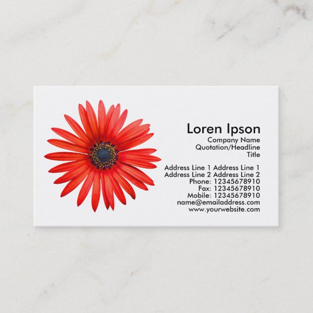 Red Devil - White Business Card (Front)