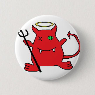 Red Devil (with Angel's crown) Button