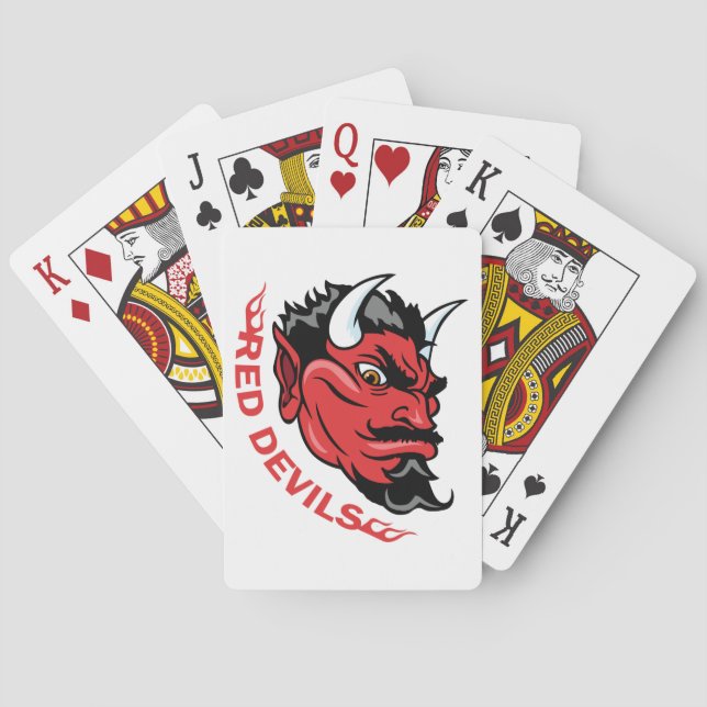 Red Devils Poker Cards (Back)
