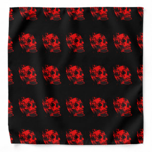 Red Devil's Skull Creepy Artwork Bandana