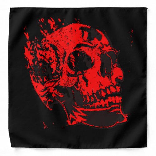 Red Devils Skull Creepy Artwork Bandana