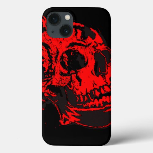 Red Devils Skull Creepy Artwork iPhone 13 Case