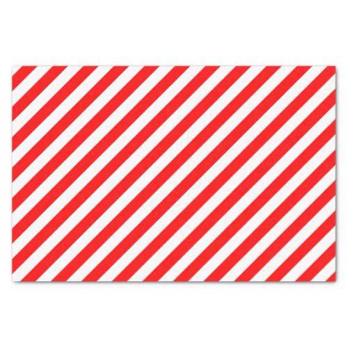 Red Diagonal Stripes Tissue Paper