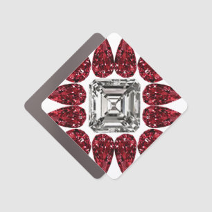 Red Diamond Art Car Magnet