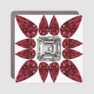 Red Diamond Art Car Magnet