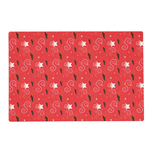 Red Diamond Bull Terrier Placemat (Front)