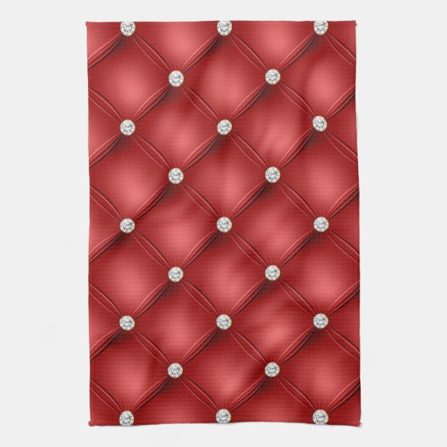Red Diamond Kitchen Towel (Vertical)