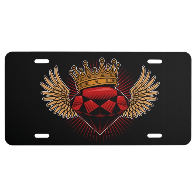 Red Diamond License Plate (Front)