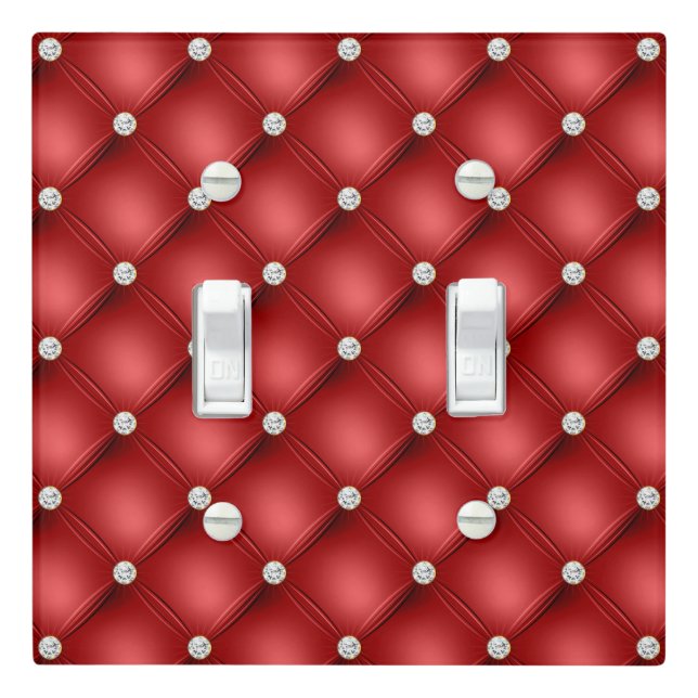 Red Diamond Light Switch Cover (In Situ)