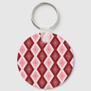 Red diamond pattern keychain