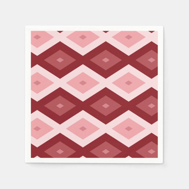 Red diamond pattern napkins (Front)