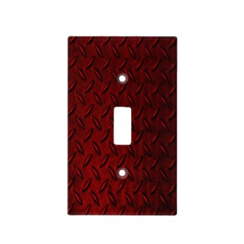 Red Diamond Plate Light Switch Cover by Method77 at Zazzle