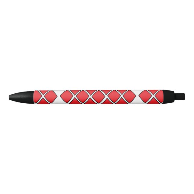 Red diamond shapes pen (Front)