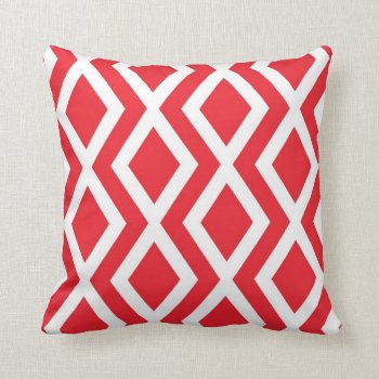 Red Diamond Throw Pillow by thepetitepear at Zazzle