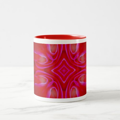 Red Diamonds Two_Tone Coffee Mug