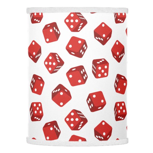 Red Dice Craps Game Casino Lamp Shade (Left)