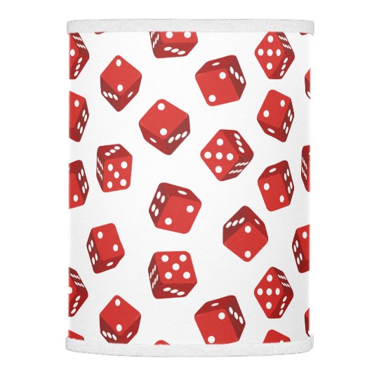 Red Dice Craps Game Casino Lamp Shade (Right)