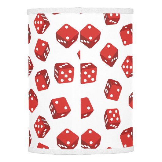 Red Dice Craps Game Casino Lamp Shade (Back)