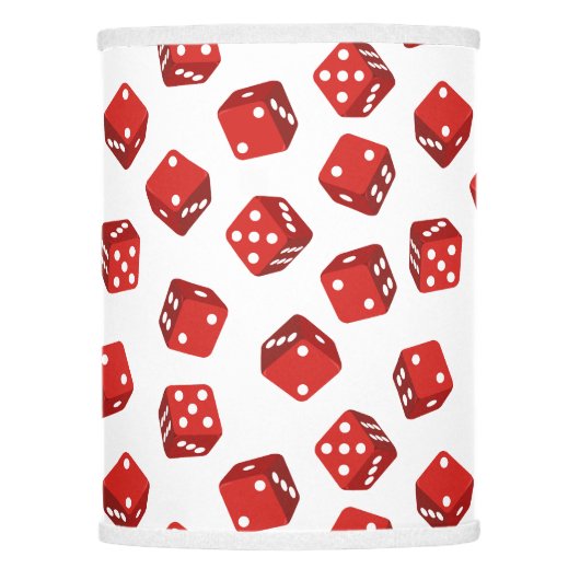 Red Dice Craps Game Casino Lamp Shade (Front)