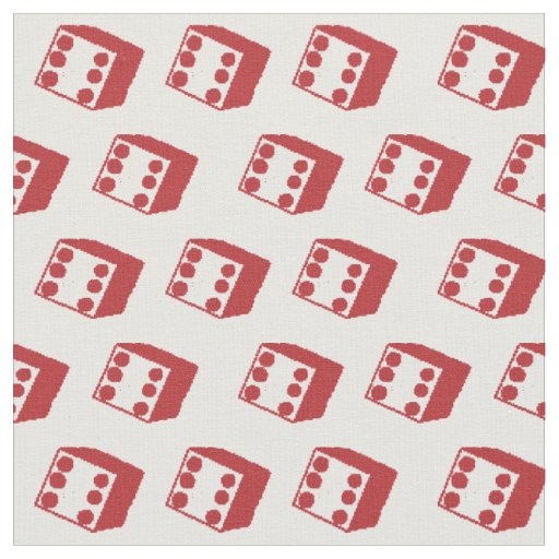 Red Dice Game Fabric