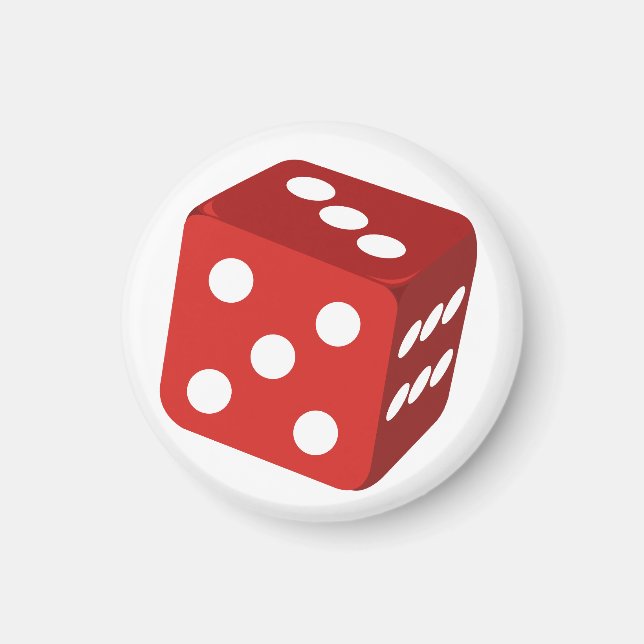 Red Dice Magnet (Front)