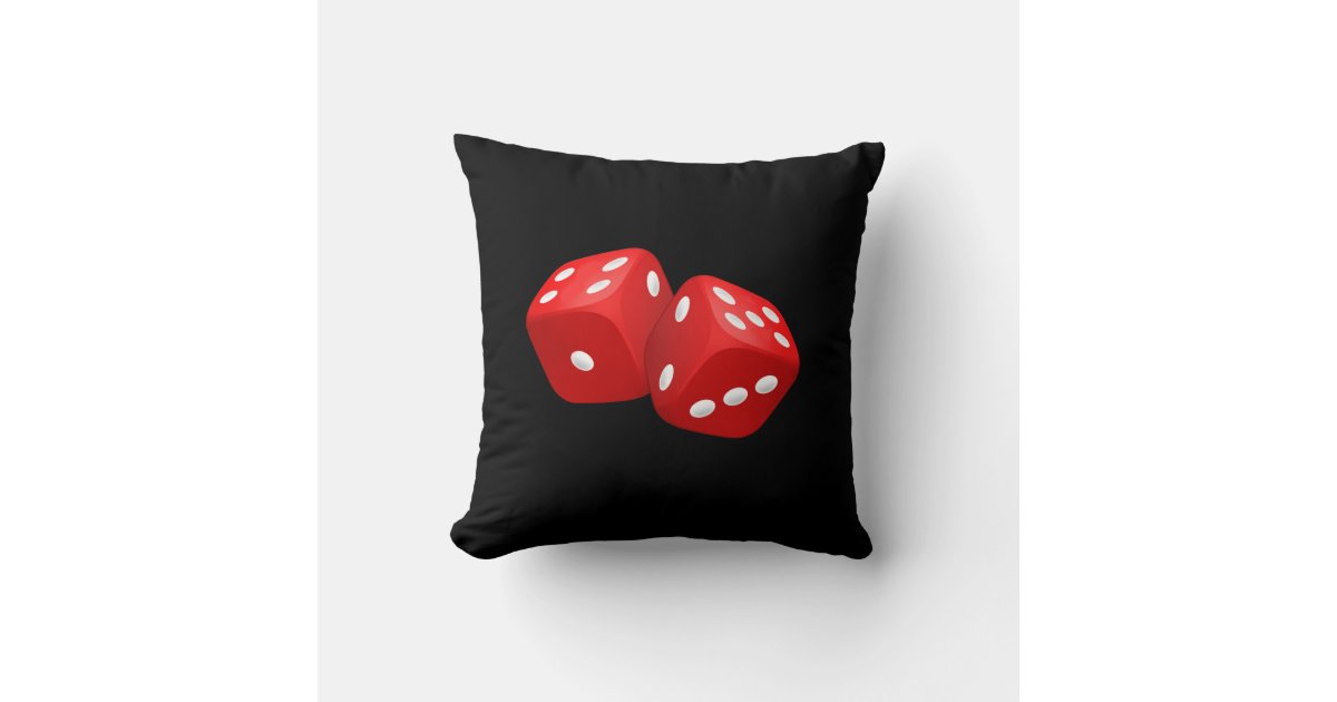 Red Dice Pillows Zazzle