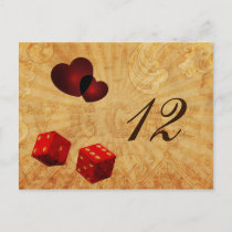 red dice Vintage Vegas table numbers