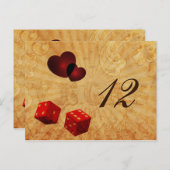 red dice Vintage Vegas table numbers (Front/Back)