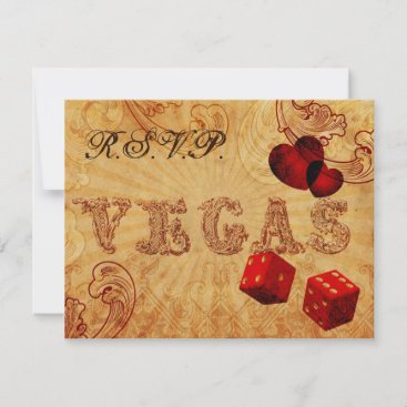 red dice Vintage Vegas wedding rsvp