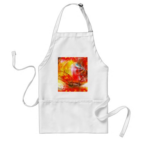 Red Digital Abstract Adult Apron