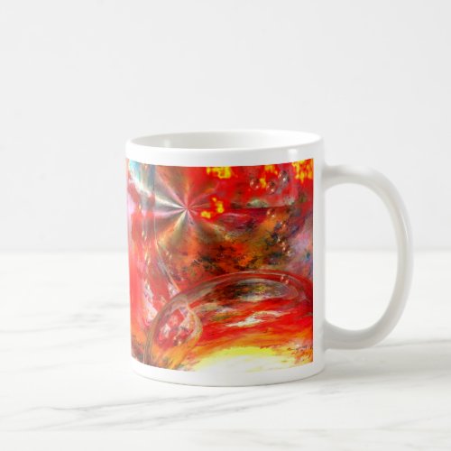 Red Digital Abstract Coffee Mug