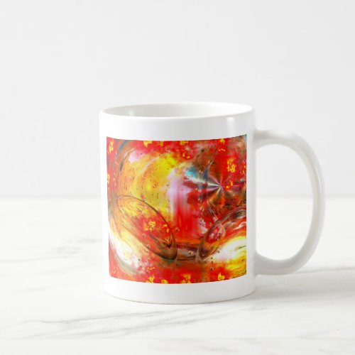 Red Digital Abstract Coffee Mug