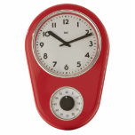 Red Diner Clock Sculpture<br><div class="desc">8" x 10" photo sculpture of a red 50s diner clock with timer. This is a nifty 50s party décor piece to use anywhere,  even in a centerpiece. See the entire Nifty 50s Photo Sculptures collection in the DÉCOR | Props & Centerpieces section.</div>