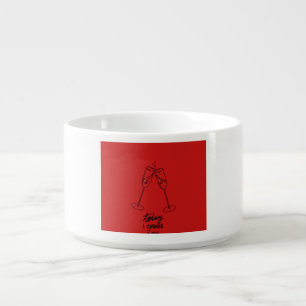 Red Dinner Modern Celebration Serving Bowl