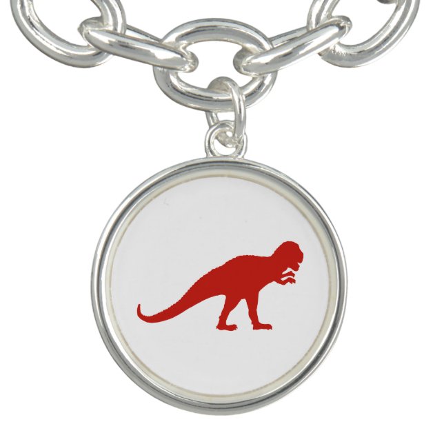 Red Dinosaur Charm Bracelet (Design)