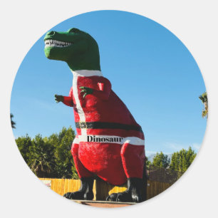 Red Dinosaur, Classic Round Stickers