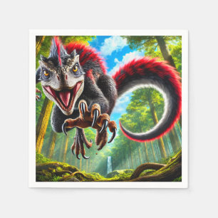 Red Dinosaur Napkins