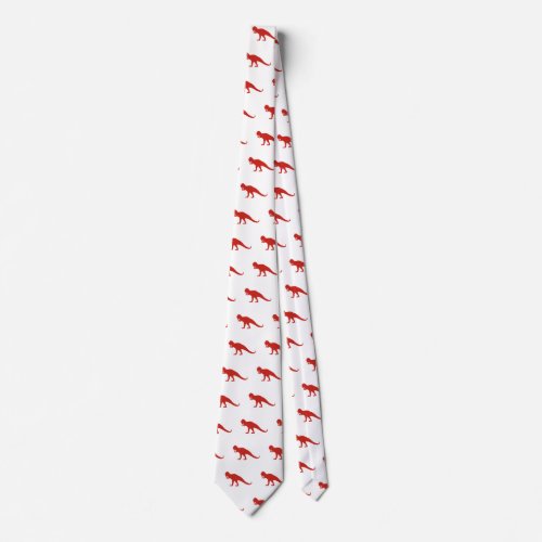 Red Dinosaur pattern Neck Tie