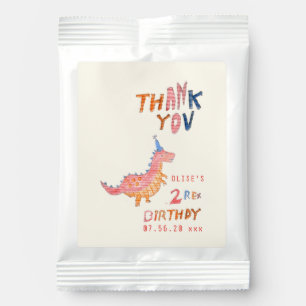 Red dinosaur two rex 2nd birthday party  lemonade drink mix